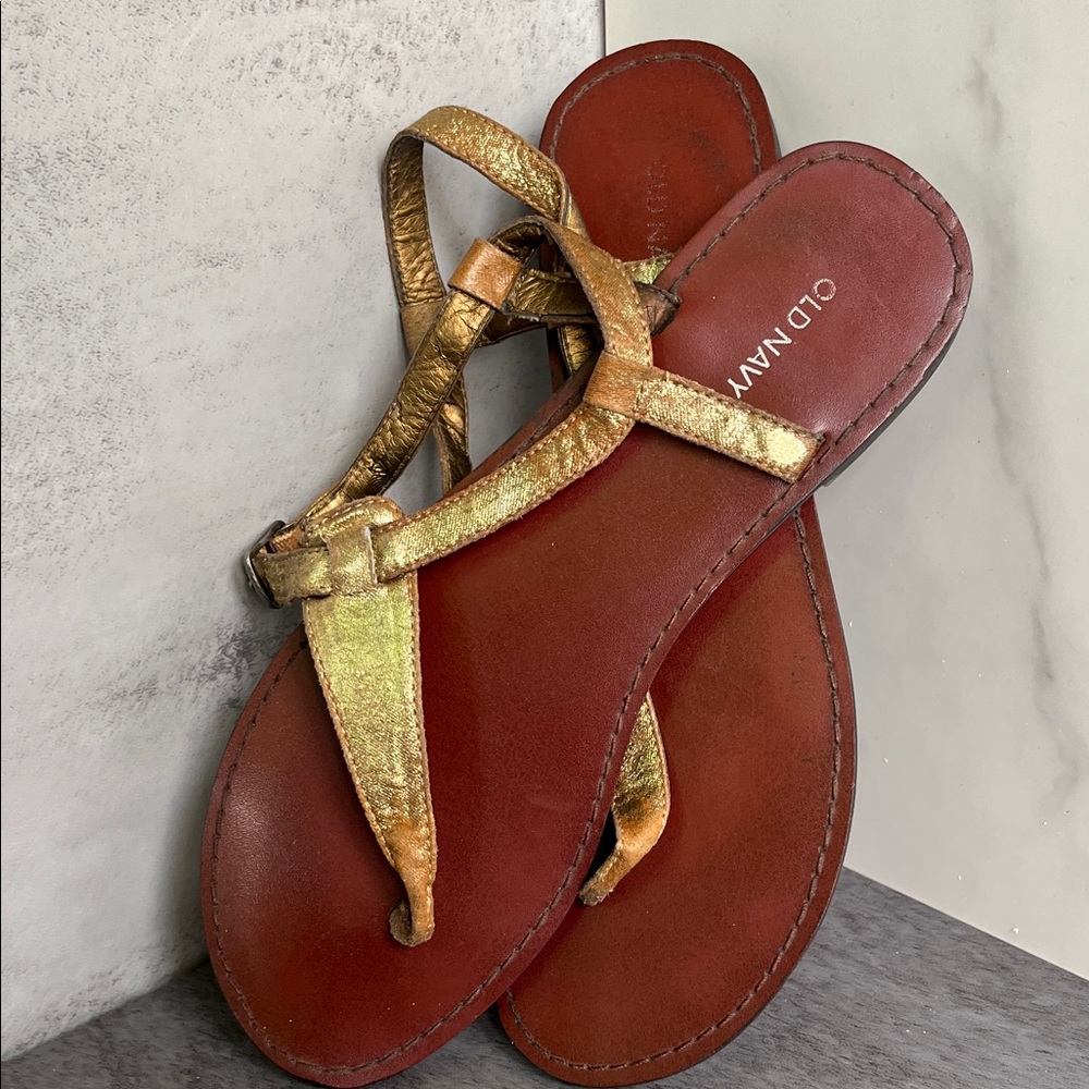 Old Navy Metallic Gold Women's Sandals